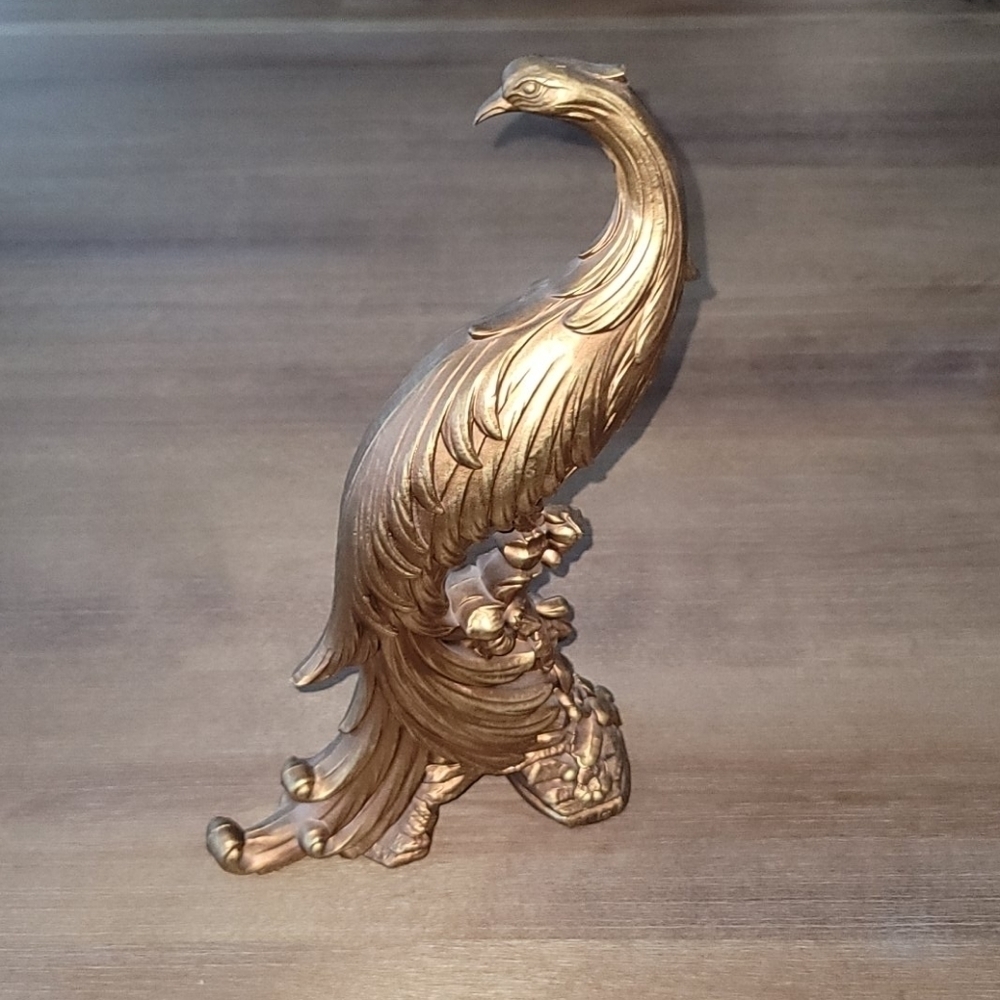 1960s Syroco Wood Phoenix Peacock Pheasant Birds - Picture 8 of 9